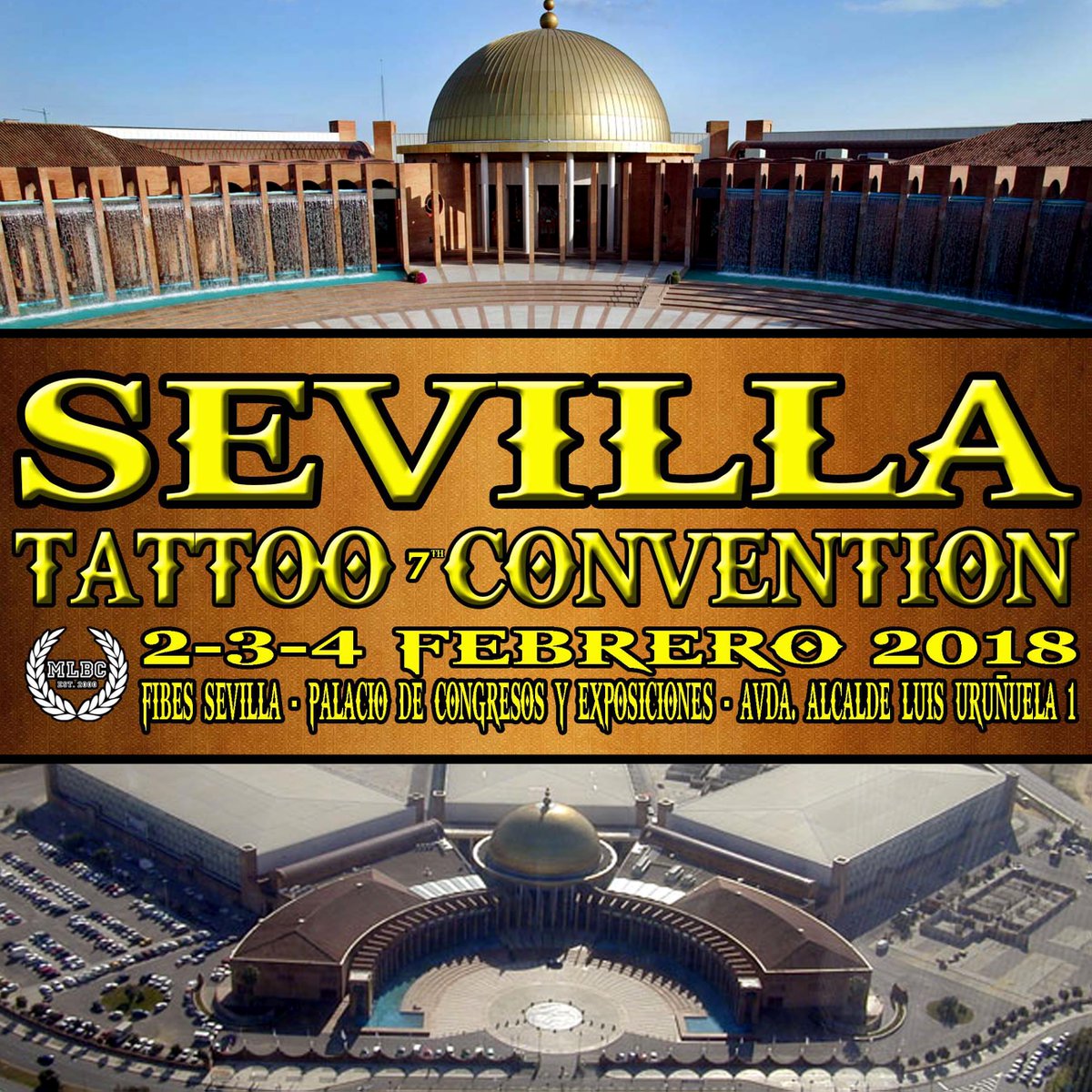 fibesevilla's tweet photo. Llega a @fibesevilla la 7ª Sevilla #Tattoo Convention que se celebrará el 2-3-4 Feb @Spaintattoo https://t.co/bIFuV70mQt @Ayto_Sevilla @sevillaciudad @AHS_sevilla https://t.co/r65o8Z5nxg
