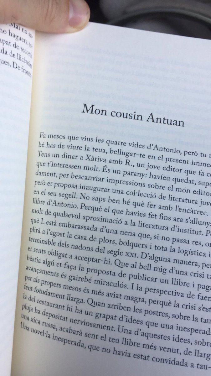 ricardperis's tweet photo. Trobar que eres un secundari de la darrera novel·la de @xavialiaga #LesQuatreVidesDeLOncleAntoine #fagoig ☺️ https://t.co/I4xYJVpVX7