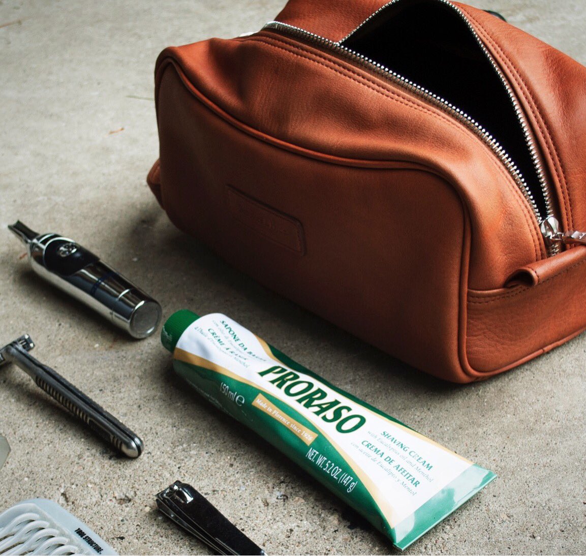 Made from top of the line plush leather from  <a href="/horweenleather/">Horween Leather Co.</a> and finished with a @ririzippers, the Dopp Kit is a MUST have for your travel needs. And today we are giving you 20% OFF all of our Dopp Kits and Lifestyle accessories. Coupon code: take20