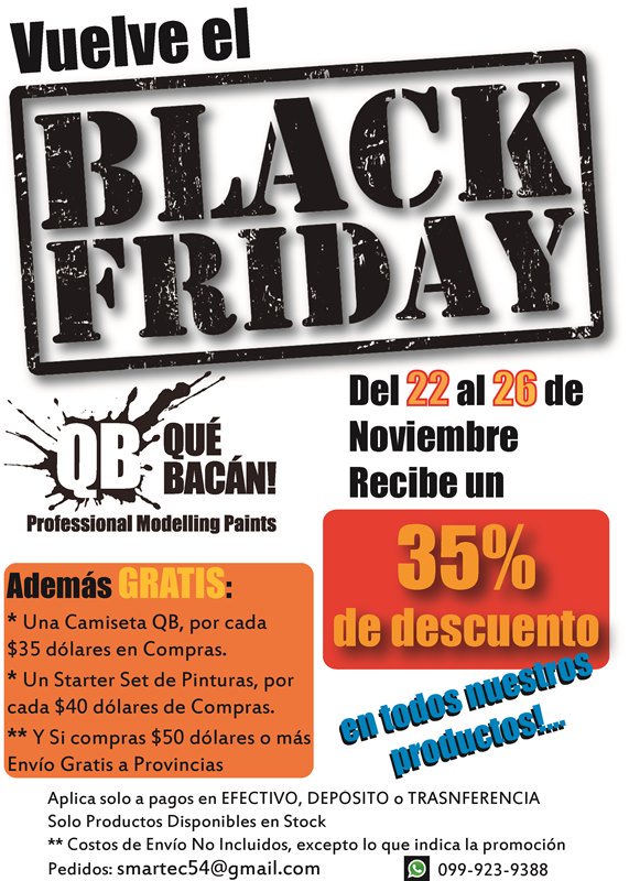 quebacansmartec's tweet photo. #BlackFriday is Here #again. All of #OurProducts are #OnSALE with a #35%OFF Drop Us an e-mail: smartec54@gmail.com WhatsApp: +593999239388. #PaintDifferent... #PaintQuรฉBacรกn https://t.co/LrtrpCtdOu