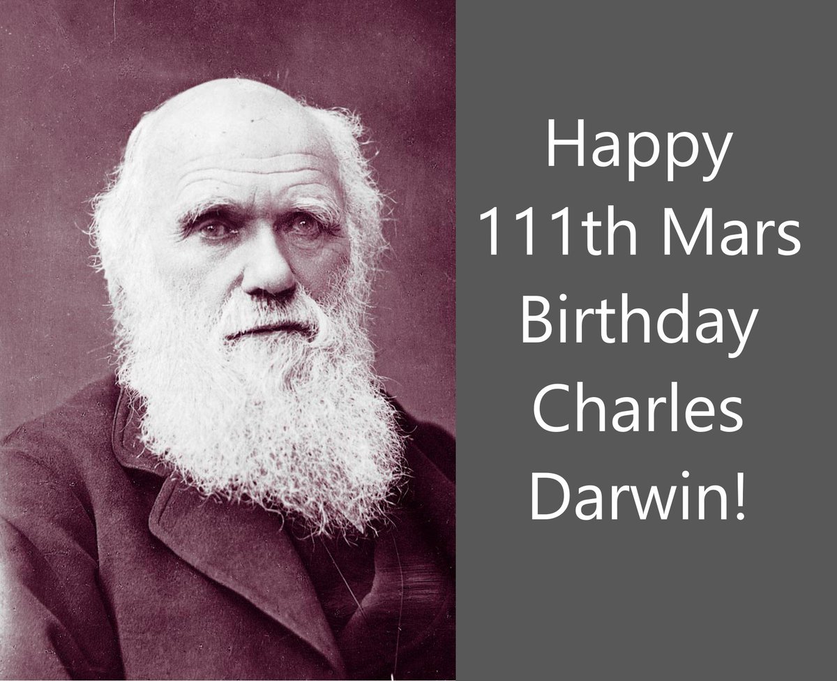 MyPlanetAge's tweet photo. If #CharlesDarwin were still alive, he would have turned 111 years old on #Mars today! Happy Birthday Charles! https://t.co/VoAEBHGIb3 https://t.co/VYH0XkuWHJ