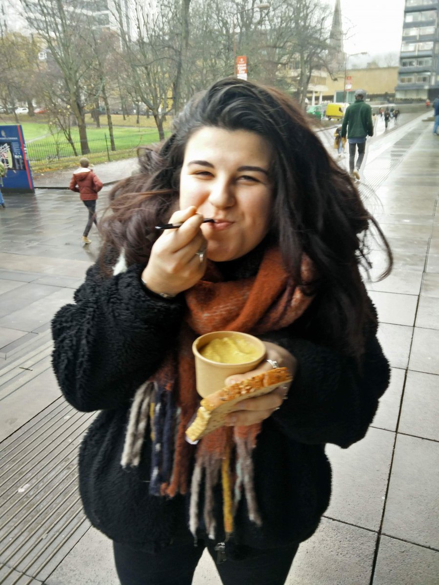 Slurp_Edinburgh's tweet photo. One of our happy customers enjoying their delicious Slurp soup 💛 https://t.co/Wvmb7NXdgX