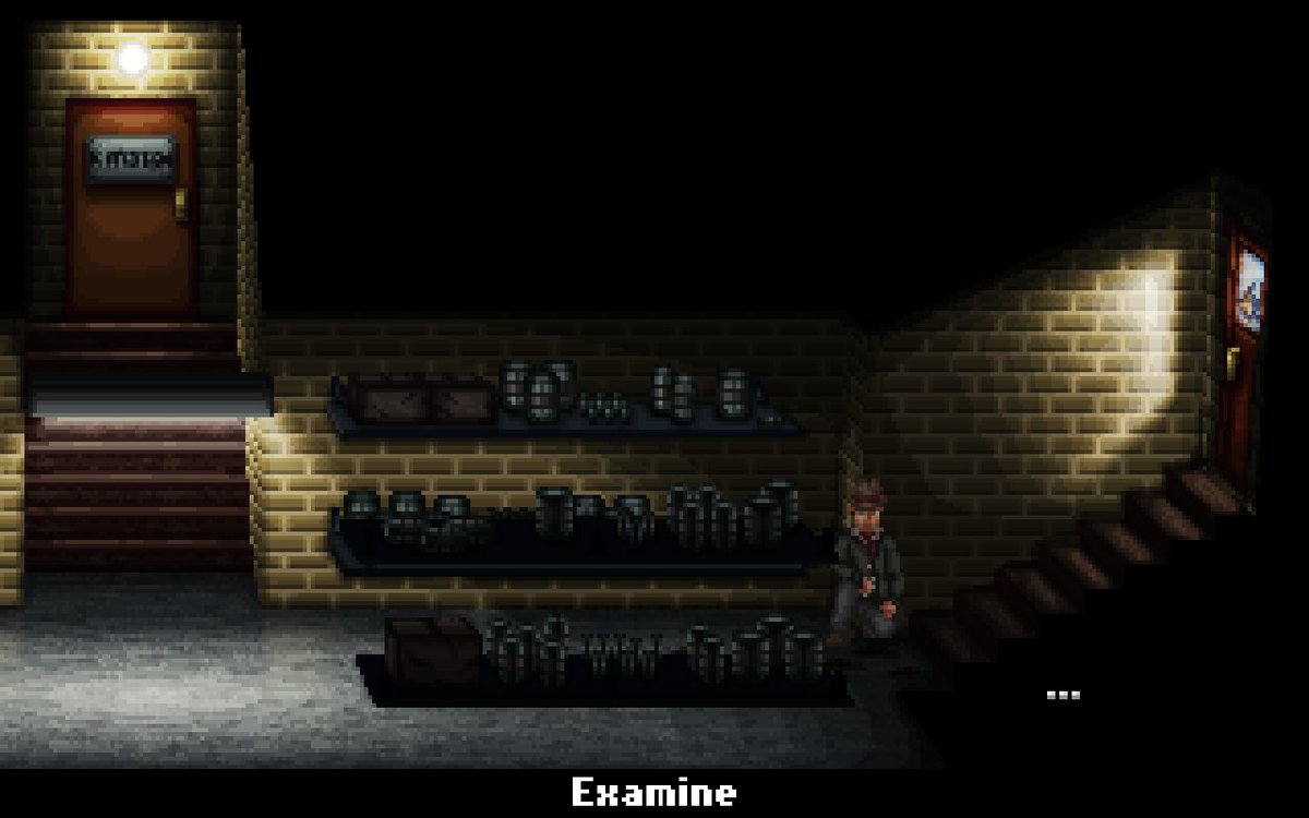 RiotEsper's tweet photo. Snapped some new screenshots of My Burden to Keep for my site. Mostly scenes I've posted here before, but with the new fonts in place too. Here's Francis, studying something on the ground. #gamedev #indiedev #pixelart #mbtk https://t.co/ofkWq9DFD3
