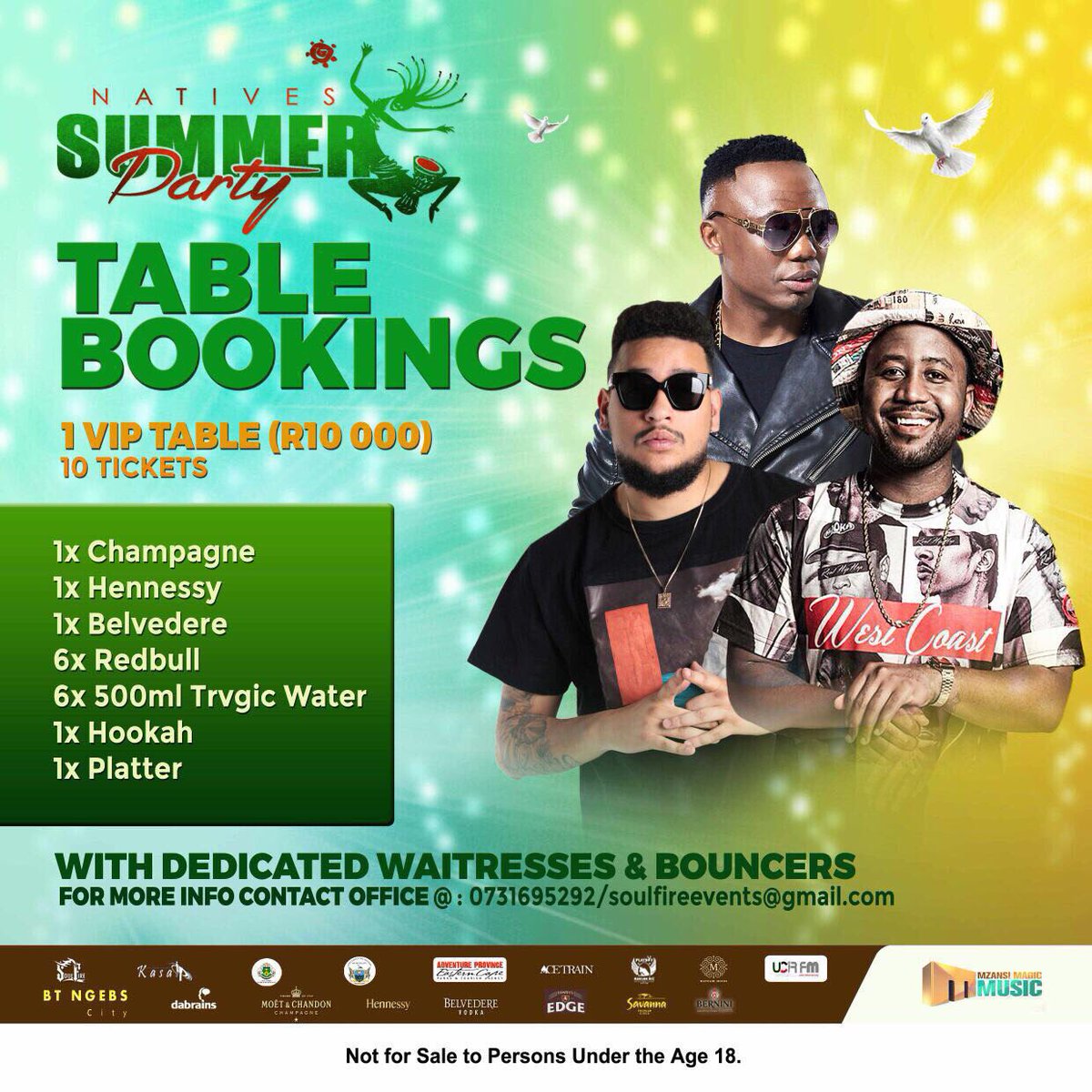 NativesSummerSA's tweet photo. COME CHILL WITH @Mzansimagic’s A-LIST CELEBRITIES... LIMITED TABLES AVAILABLE FOR BOOKING 🔞#NativesParty2017 #26December #MthathaCountryClub #AceBootCamp #BikerShow #FashionShow #Hookahbar #EasternCapeIsNotAJungle https://t.co/CWjXfMWgva