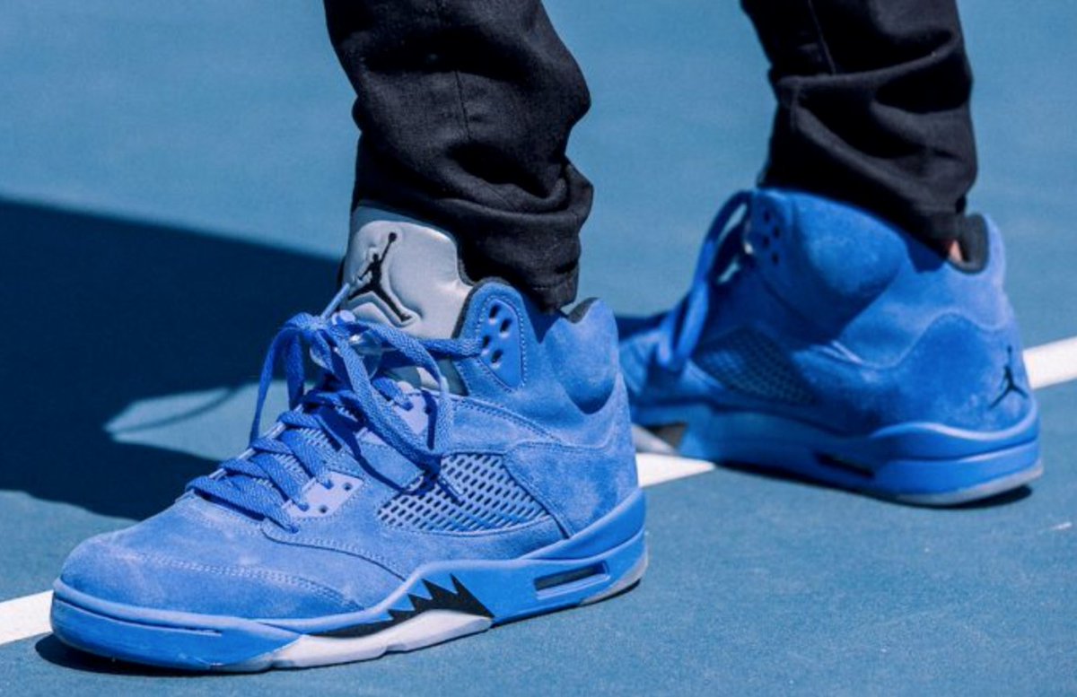 jordan 5 blue suede price