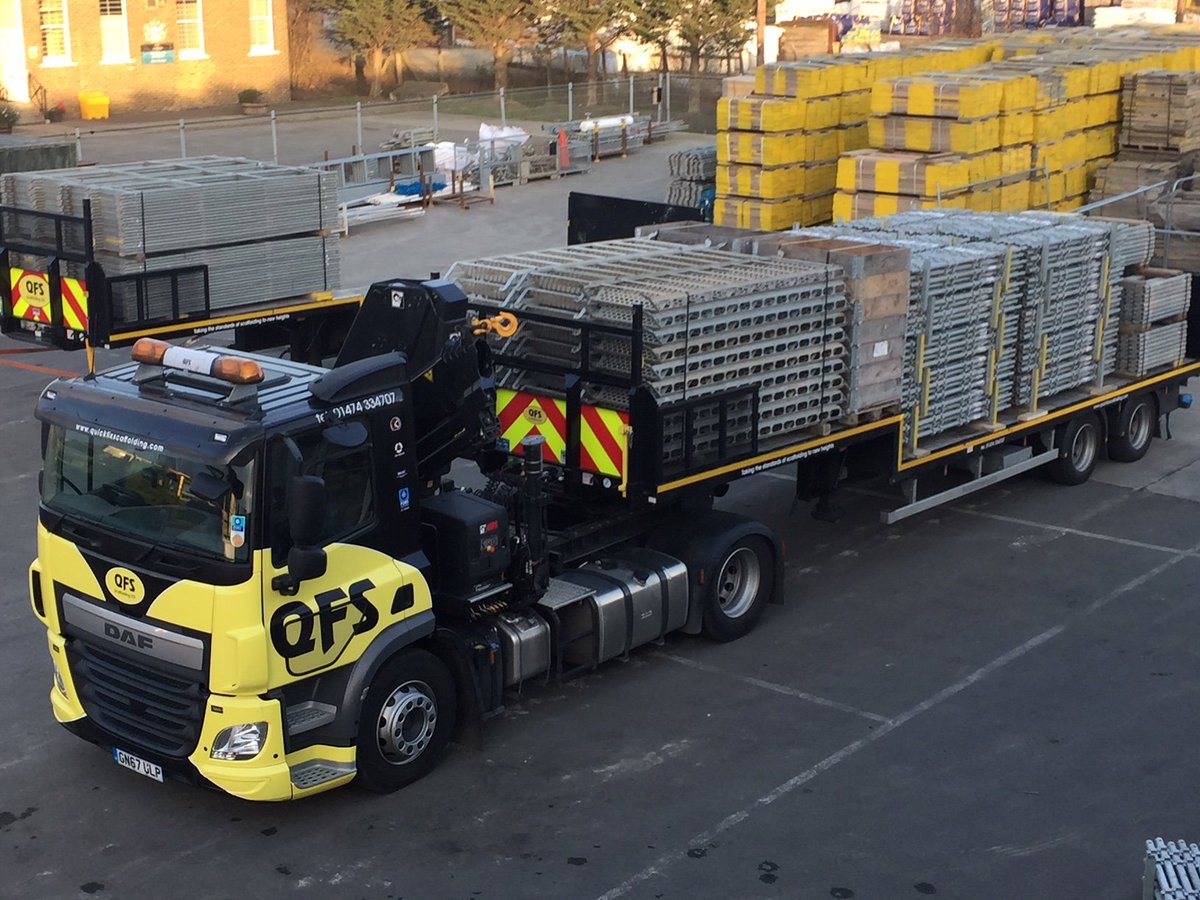 QFS_Scaffolding's tweet photo. Another safe load off to one of our major projects @HAKIscaffolding @FORS_online  @NASCscaffolding https://t.co/W0lVpdmK92