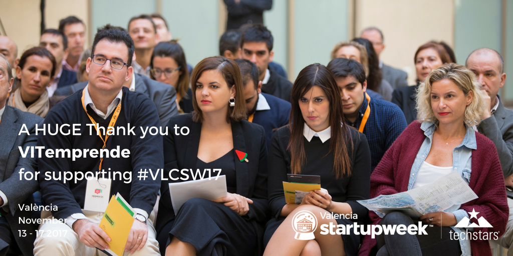 vlcstartupweek's tweet photo. Vosotros también sois parte del éxito de la #VLCSW17. Gracias a @VITEmprende por ser unos auténticos dinamizadores del ecosistema startup en València. Bravo! https://t.co/gjsBYXFORL