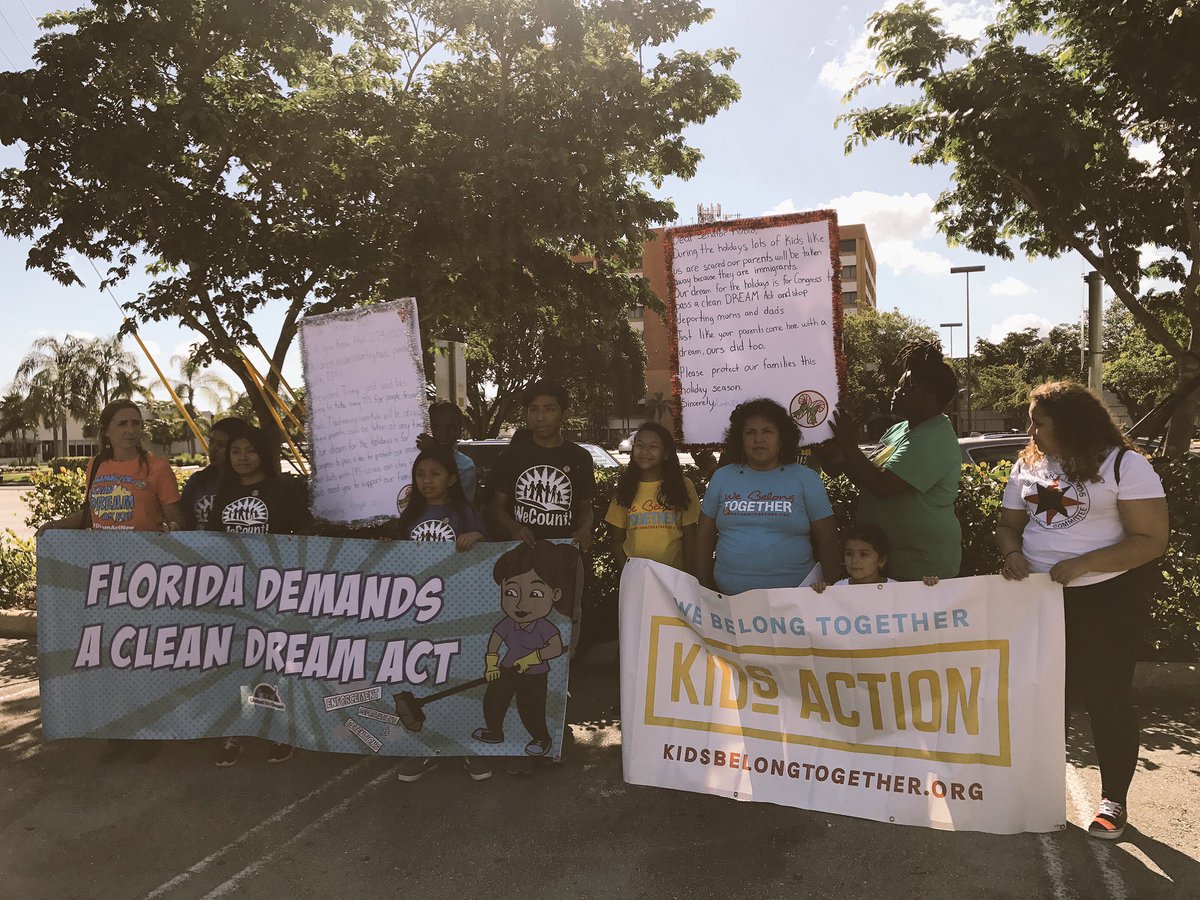 fams2gether's tweet photo. TODAY! Kids & youth deliver #DreamForTheHolidays letters to @marcorubio asking Congress for a clean #DreamActNow and to #ProtectTPS families https://t.co/IwOh6DOEhO