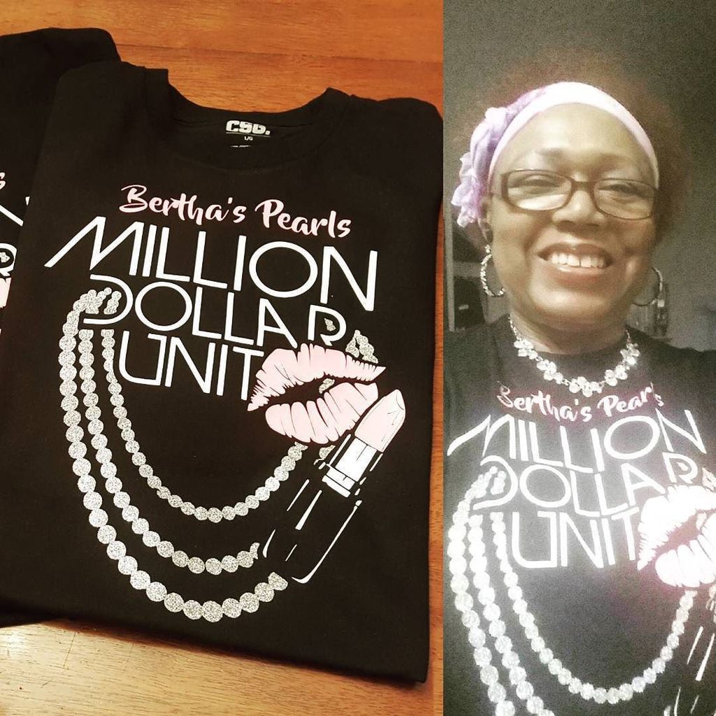 828United's tweet photo. A very special thanks to Mrs. Henry and Bertha's Pearls!! The next million dollar MK unit! Thank you for choosing 828United. #allthingsworktogether #828united #customshirts #apparel #vinyl #heatpress #screenprint #screenprinting #silkscreen #marykay #milliondollarunit https://t.co/Wabqm5aoMI