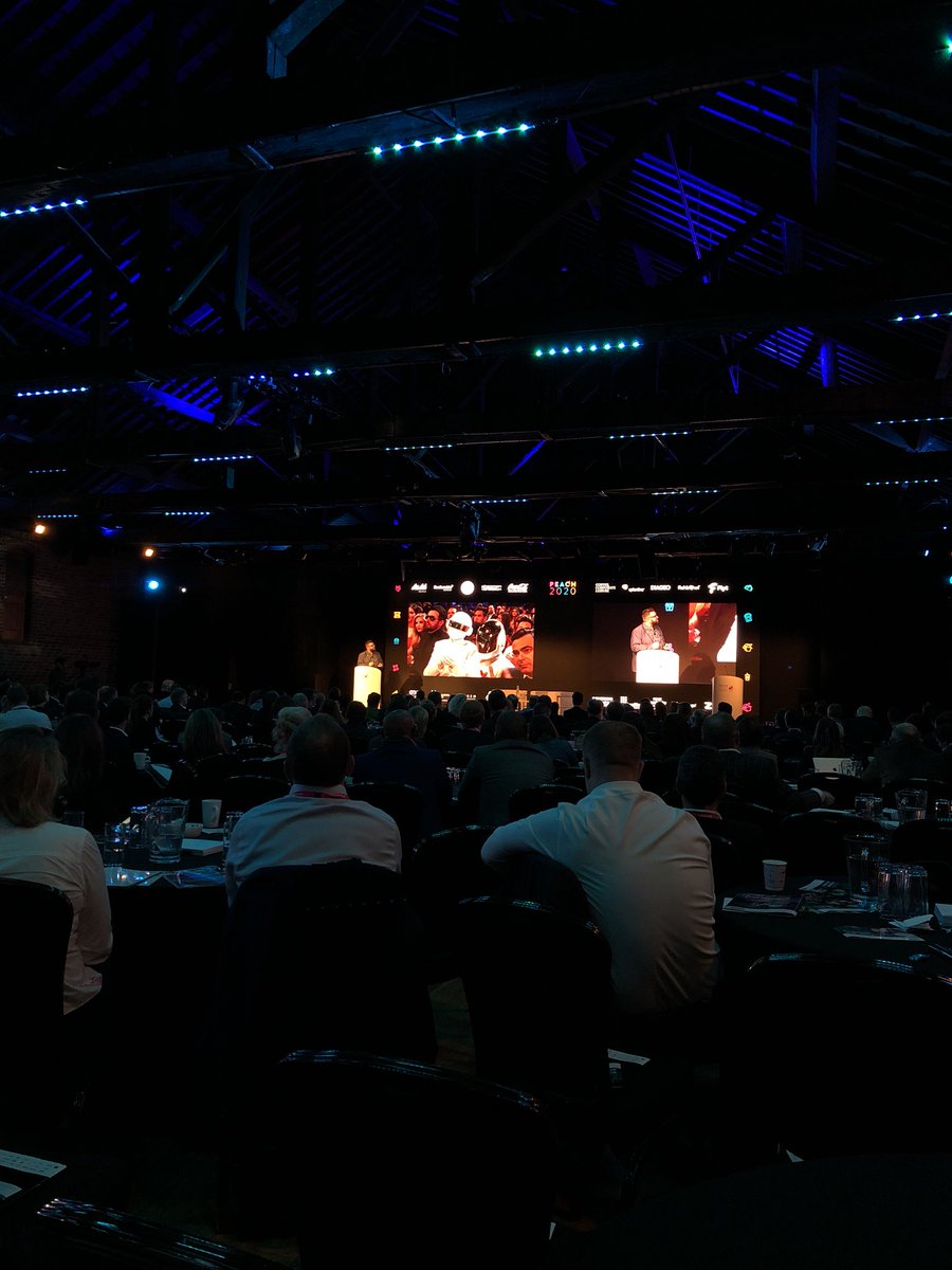 CGAJamie's tweet photo. Marketeers will be out of work and replaced by comedians and film directors, so says @spectacularmark #Peach2020 https://t.co/7LUnA86weM