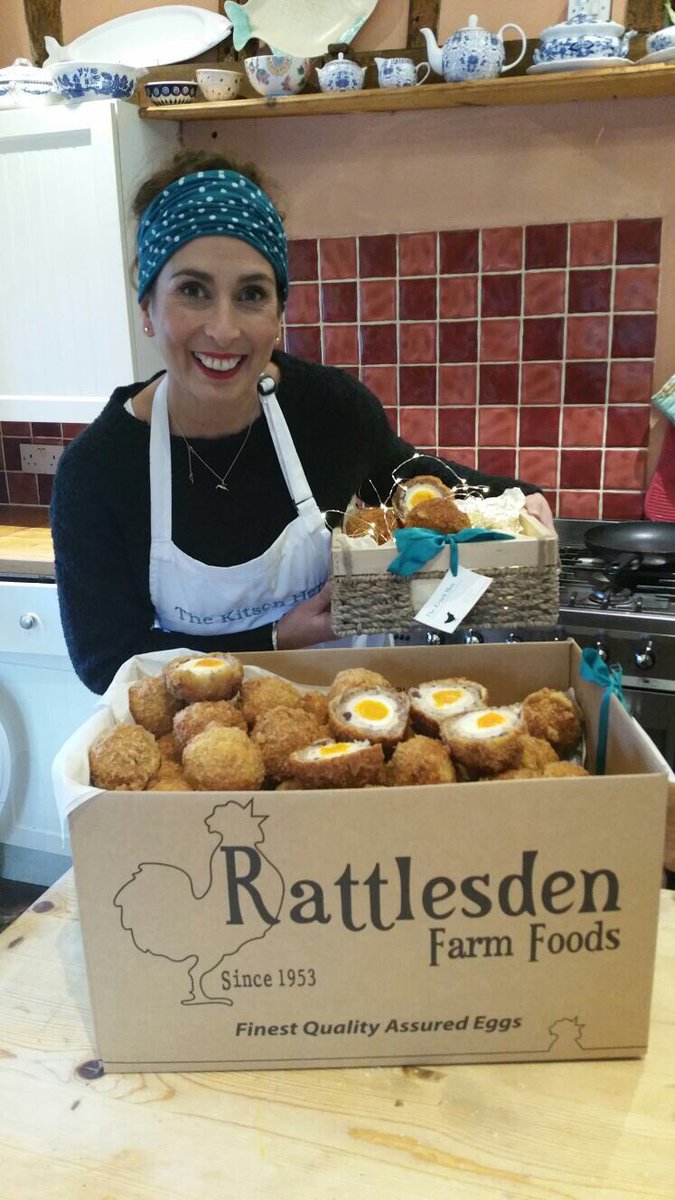 RattlesdenFF's tweet photo. Huge thanks to KitschHen for making our eggs into delicious treats for the @DIYSOS team. @LintonKitchen the sweets looked scrumptious 1/2 https://t.co/XATZbHywIX