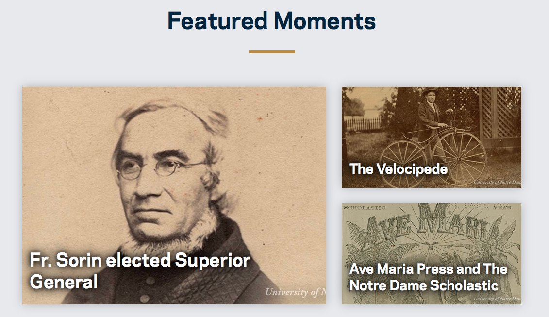 NotreDame's tweet photo. We're chronicling 175 moments in Notre Dame's history Check out memorable moments and achievements at: https://t.co/XCtVSkGIKd #ND175 https://t.co/3edN3R8sWY
