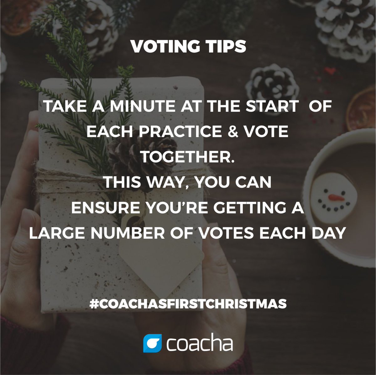 CoachaSoftware's tweet image. It's offical! One month today we'll be drawing our winner! 💃🕺 Now things are starting to get heated, we're providing you with some #VotingTips so you can optimize your time &amp;amp; votes! 😍 Share this post &amp;amp; tag your members! #CoachasFirstChristmas coacha.co.uk/coachas-christ…