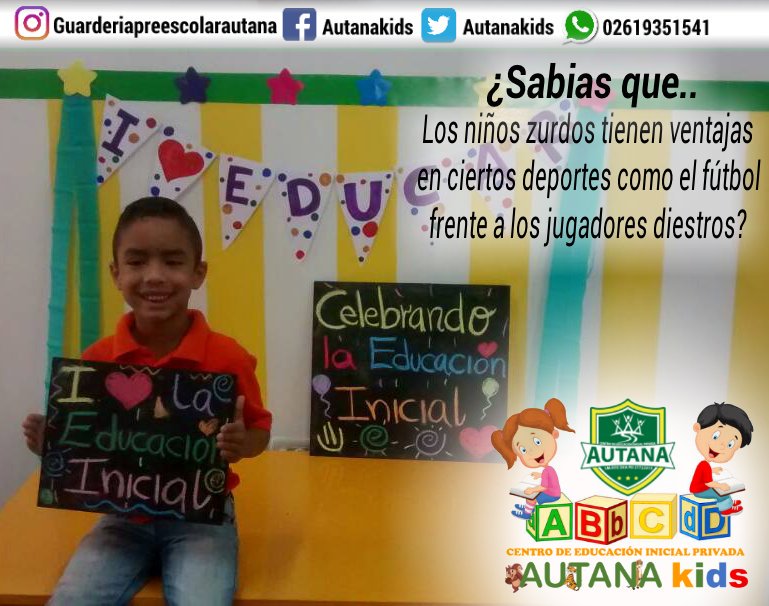 autanakids's tweet image. Tu niño es zurdo? 
Esto debes saberlo.
#TipsAutana