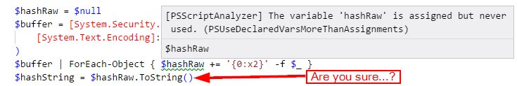 HimugLamuh's tweet image. Sometimes @code/#PSScriptAnalyzer is weird... #PowerShell