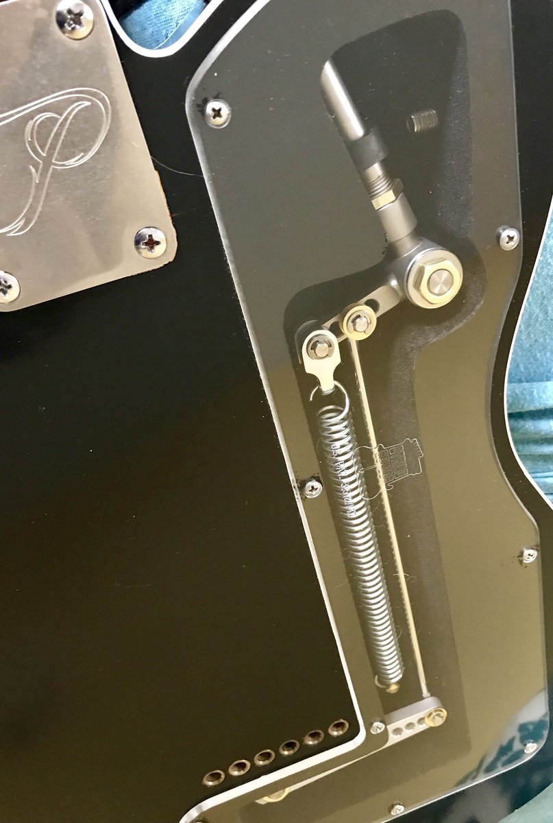 DamianFanelli's tweet photo. My @palirguitars Titan now has a classic Parsons/White StringBender. Thank you, Gene Parsons! #geneparsons #bbender #TheByrds #parsonswhite #stringbender https://t.co/5pwvDbEPHg