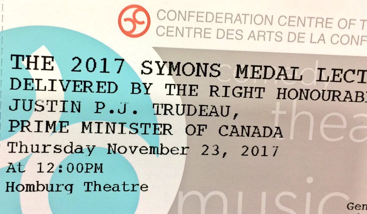 PEICorey's tweet photo. Ready for tomorrow as @ConfedCentre welcomes @JustinTrudeau and presents the #Symons2017 lecture #pei https://t.co/gwAkVd4QgZ