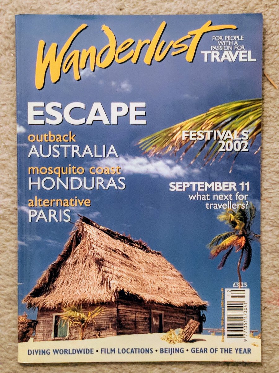 CurlyAdventurer's tweet image. Found at the back of my cupboard: a copy of @wanderlustmag from December 2001... (Will keep hunting for one from 24yrs ago, @Wanderlust_Lyn!) #Travel #LoyalReader #Hoarder #LetItGo