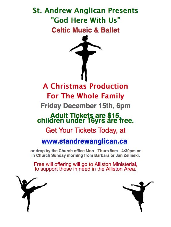 We are having a ballet performed by 1:11 Ministries. Hope you can join us!