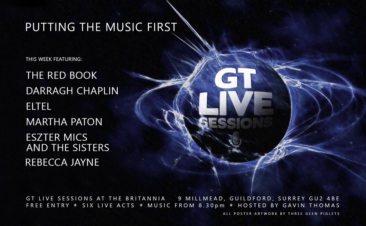 GTOpenMic's tweet photo. A great evening of top quality live music tonight at the @GTLiveSessions at @BritRulesTheWey. Music from 8.30pm. This is definitely one not to miss. x https://t.co/7sEx42Xap0