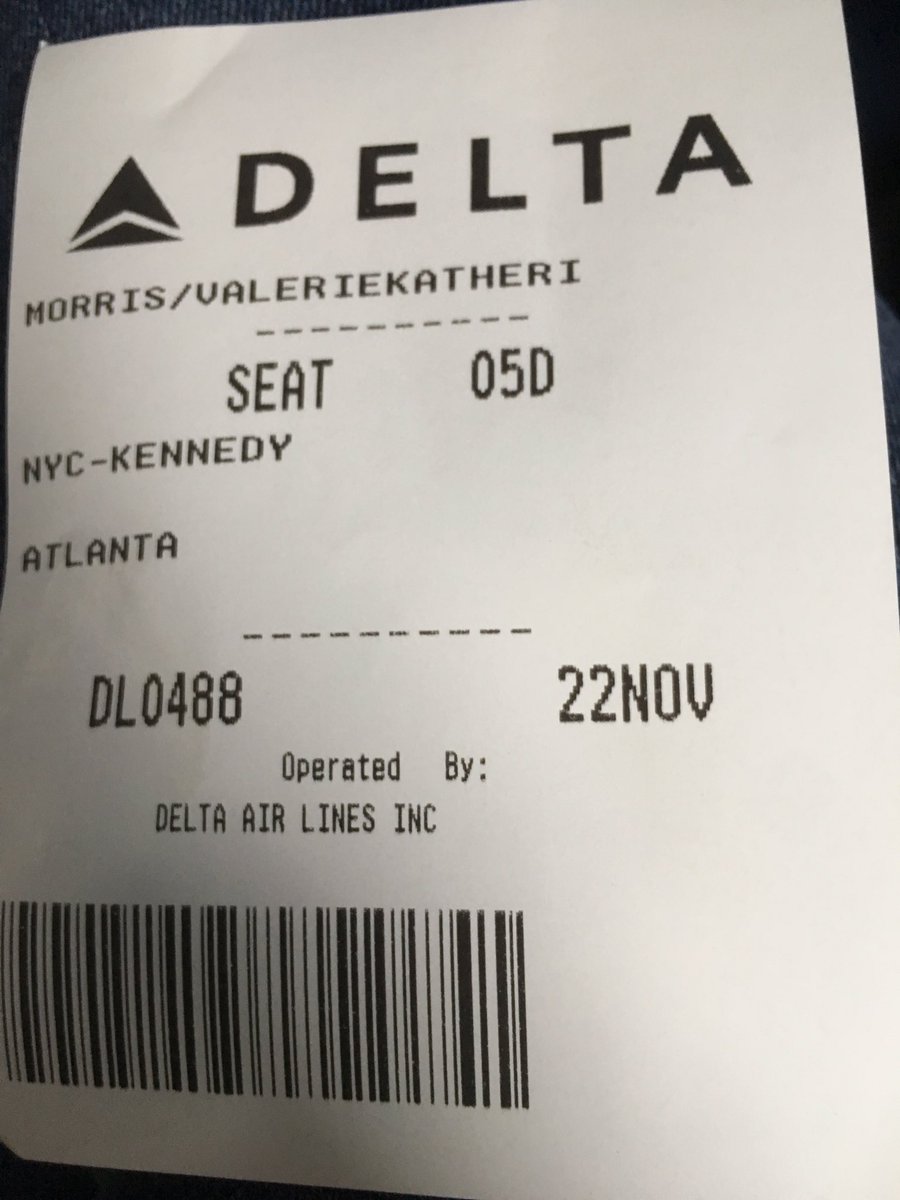 ValeriePRQueen's tweet photo. Gotta love being upgraded to first class! Headed home from NYC! Thank you Delta! #travelperks #DeltaGold #FirstClass https://t.co/W9ucT498U5