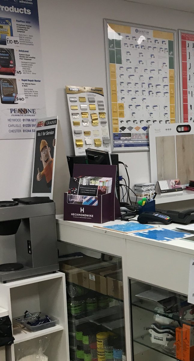 Look at our new catalogue dispenser taking pride of place on <a href="/PennineFlooring/">Pennine Flooring</a>'s #Chester branch counter! #SalesLife #CustomerSuccess #TheBest #carpets
