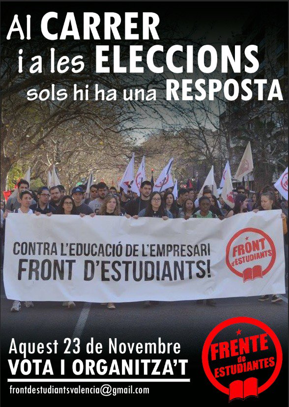 fde_valencia's tweet photo. Mañana son las elecciones a claustro en la UV, os recordamos que nos presentamos en las facultados de geografía e historia y filosofía. Solo con vuestro voto no basta, la única solución para construir una educación para la clase obrera es la organización. https://t.co/ycVv2JgW29