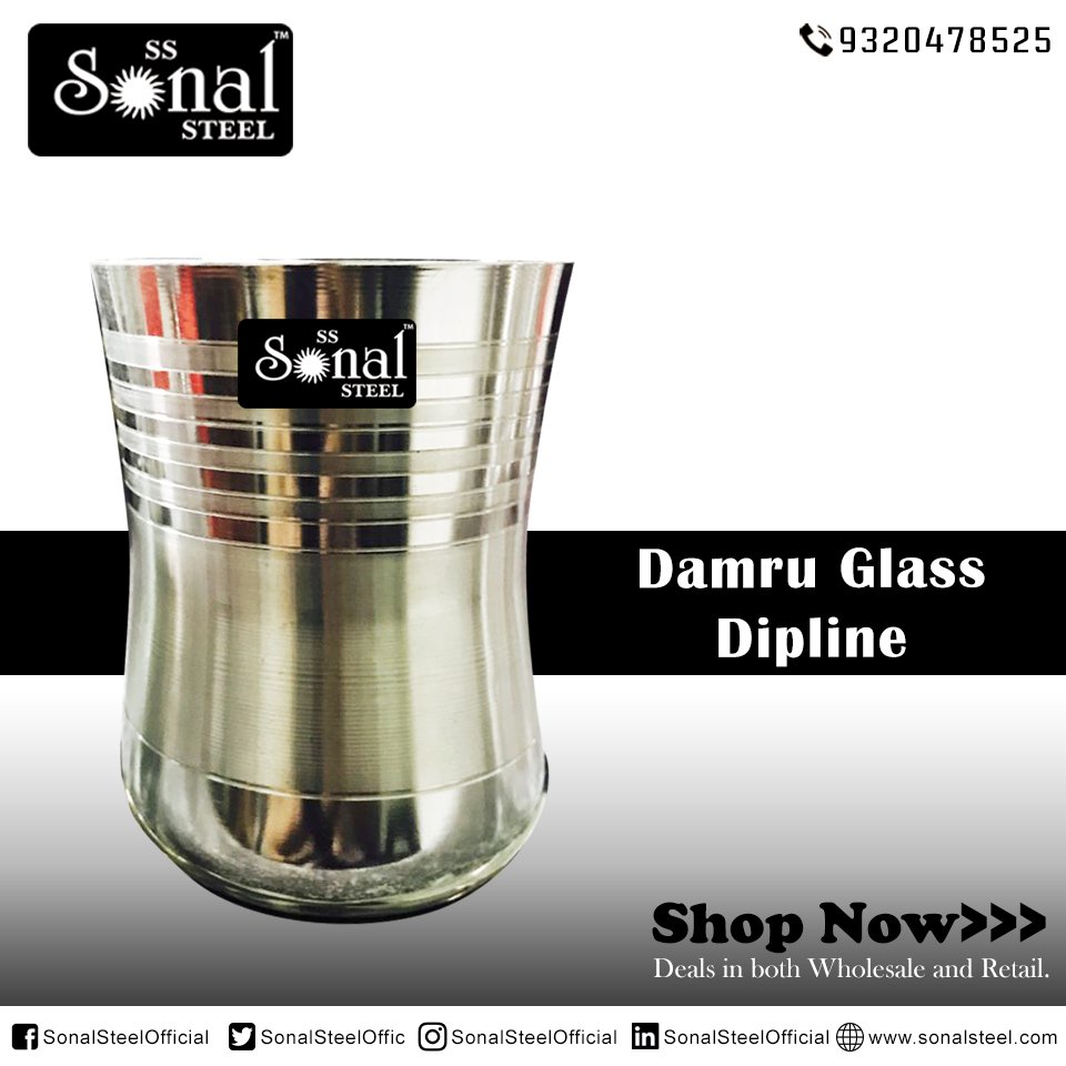 SonalSteelOffic's tweet photo. #BestDeals, #BestQuality With #SonalSteel.
#damru # glass #dipline
We are #Manufacturers and #Traders of #StainlessSteel #Utensils & #Kitchenware, #SSDinner Set, #SSGlasses, #SSTeaCoffee #SugarSet and Much More..
Get in Touch with Us Now.
Babulal Purohit - 9320478525 https://t.co/3cOsqVABmT