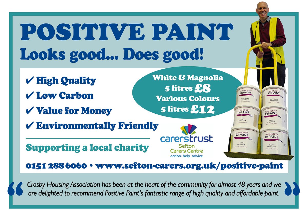 100% of the net income generated by Positive #Paint will support services provided by #Sefton Carers Centre: sefton-carers.org.uk/index.php/posi…