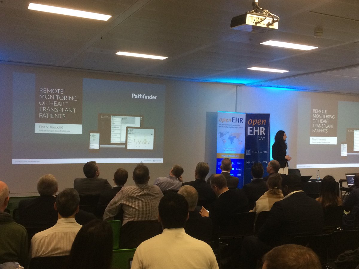 bettercareIT's tweet photo. Wupwupwup, Tina now presenting Pathfinder at #openEHRday, care coordination product on top of #ThinkEHRplatform and @openehr https://t.co/K0zxueZhGb