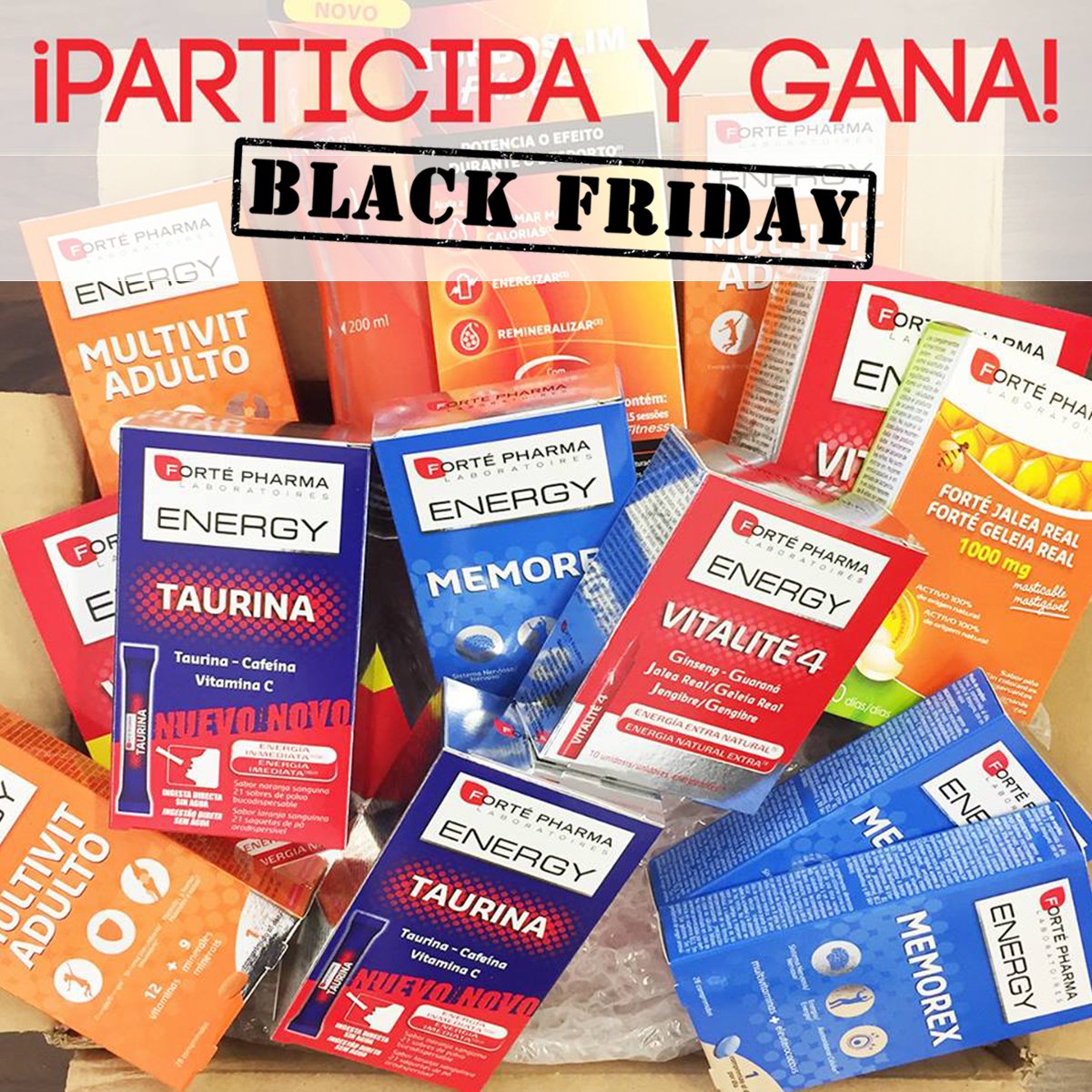 EnergyVitalite4's tweet photo. #SORTEO ¿Quieres probar TODOS los productos de #FortePharmaEnergy? ⚡️¡Tendrás energía por un tubo! 🙌🏻 ¡Participa en este SORTEAZO EXPRÉS del #BlackFriday!💥

-Haz RT
-Sigue a @EnergyVitalite4 

#Sport
#Energy
#FortePharmaEnergy https://t.co/tav40qVjgr