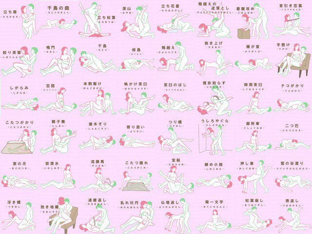 たっくん در توییتر おそらくエロ四十八手を考えた人は江戸時代のクリエーターな訳で300 400年続くって凄いよね 現代でもトーク出来る 寄り添い 鶯の谷渡り 岩清水 雁が首 立ち花菱はもちろんのこと 鵯越 深山も吊り橋も仏壇返しもしめ小股も立ち松葉もみんな