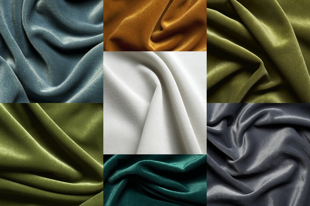 PanazFabrics's tweet photo. We've added SEVEN new colourways to Allure Velvet, including Mustard, Jade, Pistachio and White.

Allure is now available in 28 colours, find your favourite at https://t.co/hFMSufPMgN https://t.co/DN380lF6ih
