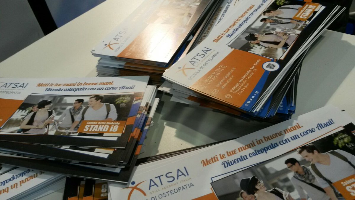 Atsai_ROI's tweet photo. Primo giorno dell' #ATSAI al #salonedellostudente a #Bari , #fieradellevante ... Ti aspettiamo allo stand i8 ... Metti le tue mani in buone mani! https://t.co/OlUKxkPVY9
