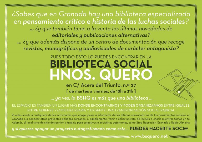 Sigue en marcha la campaña de soci@s de la B.S. hnos. @bsquero. Ya falta menos para el objetivo de 200 euros/mes. Apoya la autogestión del proyecto asociándote.
