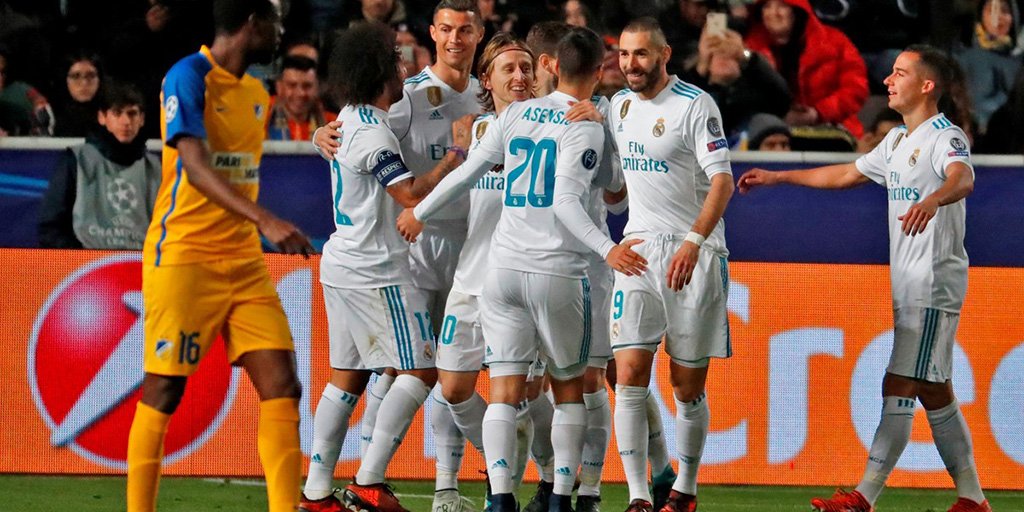 betoscope_en's tweet photo. A 6-0 victory over @apoelfcofficial on Tuesday night has become @realmadriden's biggest #ChampionsLeague win away from home. Well done, boys!
#APORMA #UCL #HalaMadrid https://t.co/RpGAWgnhVM