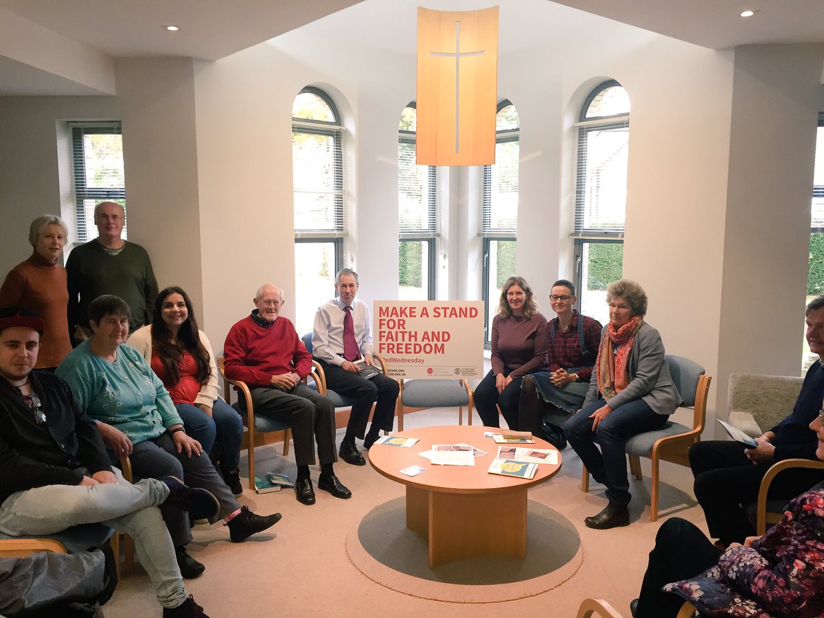 RevRugg's tweet image. Morning Prayer @htclaygate was led by @BillLowe8 today for #RedWednesday, praying for the persecuted church around the world. Tonight the church will shine red too as we pray.