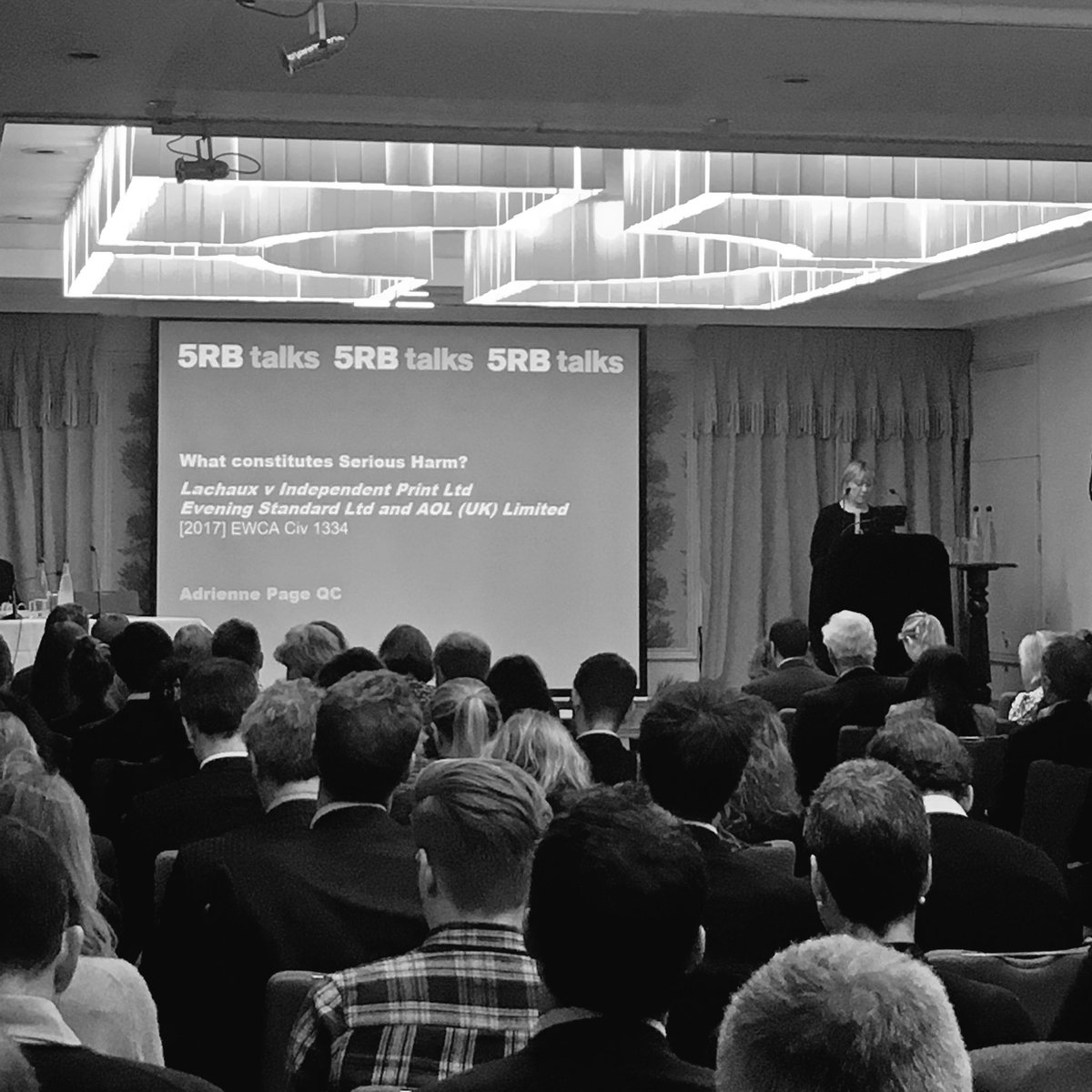 White_Paper_Co's tweet photo. Adrienne PageQC @5RB uses live cases to discuss what constitutes #SeriousHarm & when it should be tried as a preliminary issue #wpdefamation https://t.co/cAqcd99Mvy
