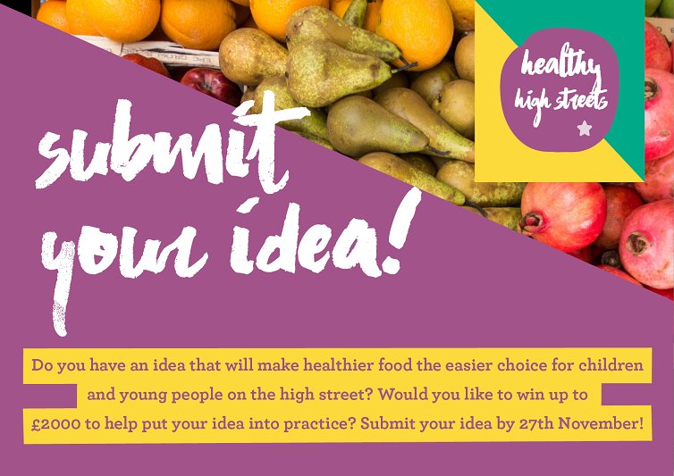 Live or work around #westgreenroad #Tottenham #Haringey? Our #healthyhighstreets challenge is now live! Submit your idea for what will make it easier for young people to make healthier food choices for a chance to test it out: bit.ly/2An5Hmf