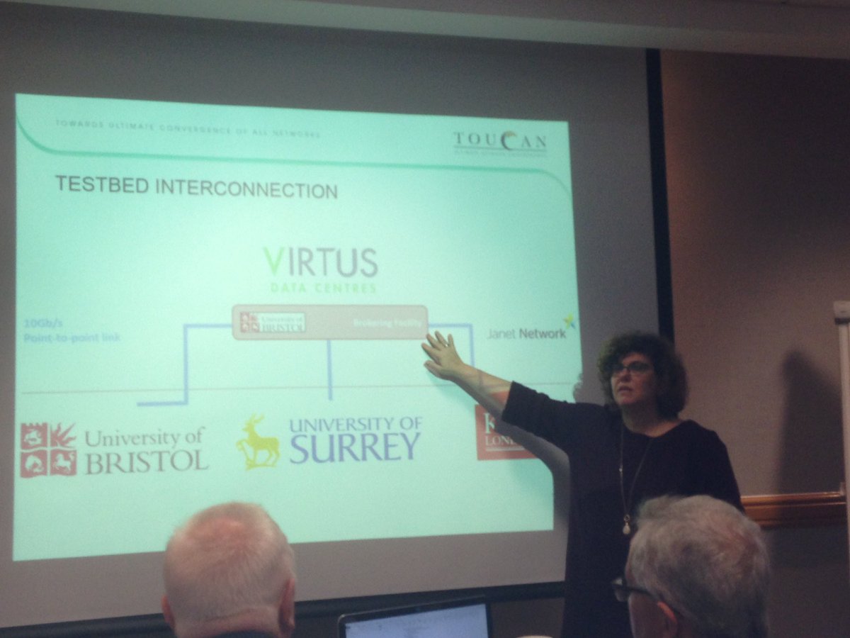 ArashBeldachi's tweet photo. Dimitra is presenting the 5G testbed interconnection @Dsimeo @ToucanNetwork @NetworksBristol @bristol_smart @BristolCSN https://t.co/3p5xnOrPPd