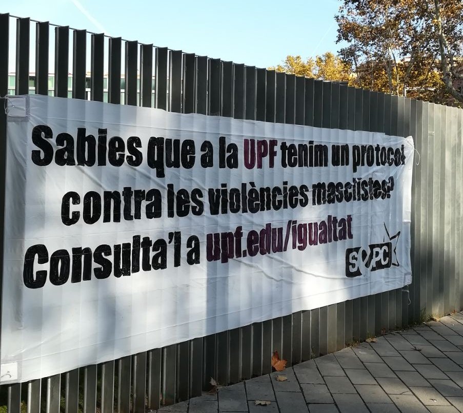 SEPC_Ciutadella's tweet photo. La #UPF es prepara pel #25N! A les aules i al carrer volem ser lliures i no valentes! #25Nupf https://t.co/8DL5ENytuf