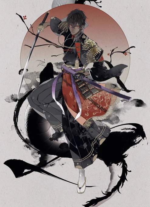 大倶利伽羅【緋】

#刀剣男士創作着物企画 