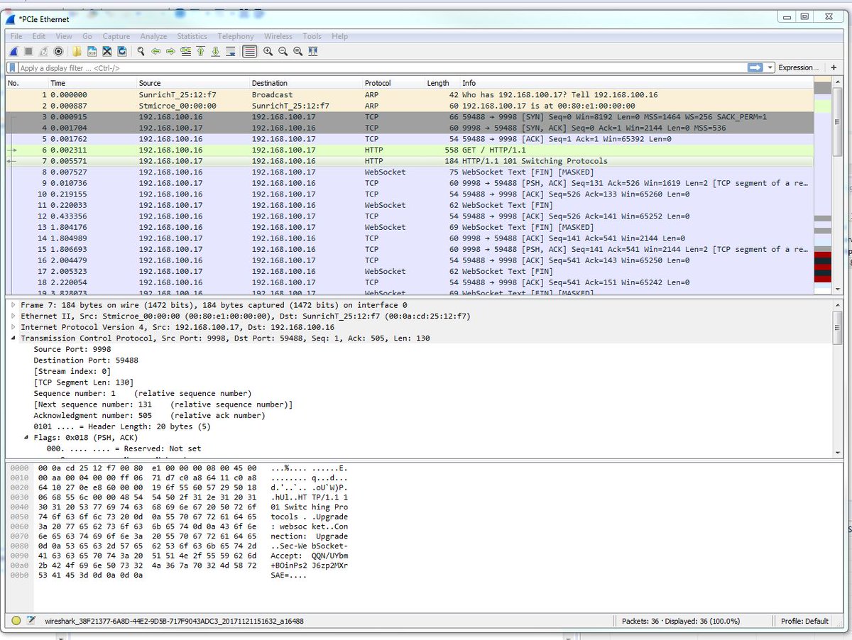 hubmartin's tweet image. Last working week in a few hashtags: #STM32F4 #lwIP #Wireshark @real_FreeRTOS #Websockets #HTTP #BlackMagicProbe