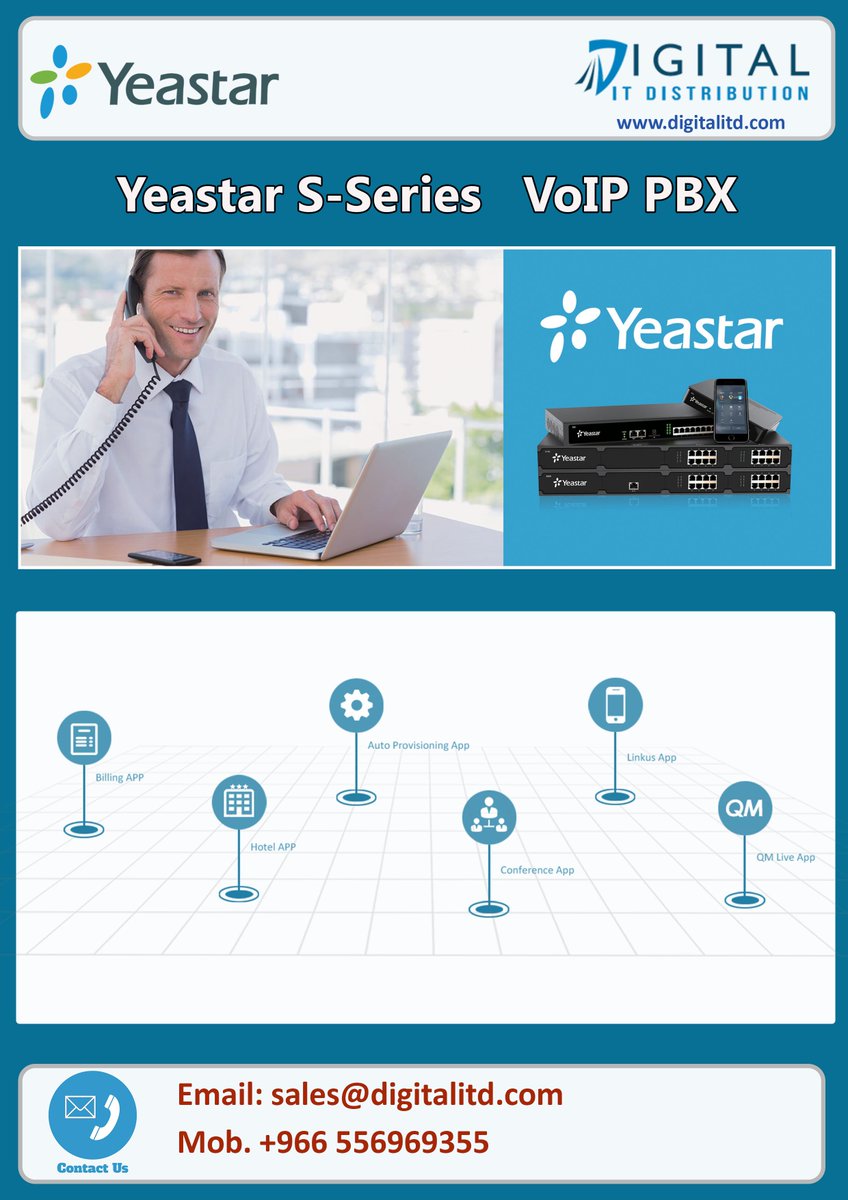digitalitd2's tweet photo. #Yeastar_S_Series_VoIP_PBX
#Billing_App_on_S_Series_VoIP_PBX 
Flexible Rating and Real-time Billing
Call Credit Management
Prepaid and Postpaid Billing
Detailed Statistics
sales@digitalitd.com
0556969355 https://t.co/UWTSBkmUVh