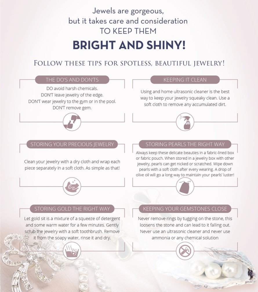 Jewels_Chris's tweet photo. Keep your Jewelry Shining Bright!
Follow these tips for spotless, beautiful jewelry!
#chrisJewels #highjewelry #finejewelry #tipsforcleaning #brightjewelry #shiningjewelry #beautiful #pearls #gemstones #gold https://t.co/Vj3KfYoky3
