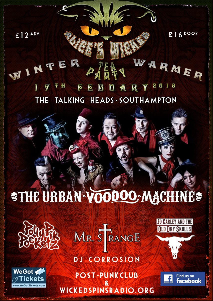 MrStrangeTweets's tweet photo. Huge gig supporting The Urban Voodoo Machine in Southampton! @Wickedspinswiki Tickets available now: https://t.co/qJqgkkRQob #urbanvoodoomachine #Southampton https://t.co/hZxWevhkVS