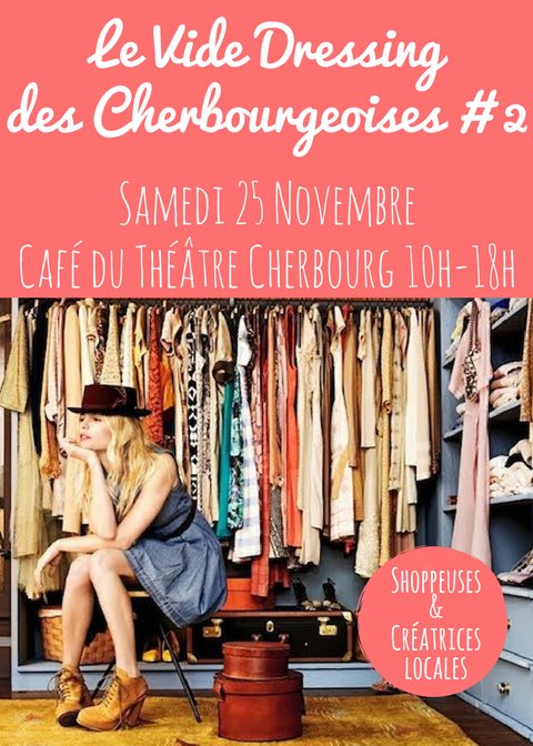 marielevav's tweet photo. J-3 et c’est le Vide Dressing des Cherbourgeoises! + de 25 vendeuses et créatrices locales 😍 Rdv au café du théâtre samedi 10-18h #Cherbourg https://t.co/SVpwYDJXwl