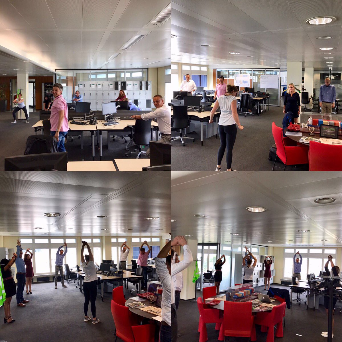 HighFiveNL's tweet photo. Literally moving on the work floor at Verizon! #move #sports #health #workplace #healthyemployees #trainduringwork #follow #highfivehealthpromotion https://t.co/gQVZjoAtib