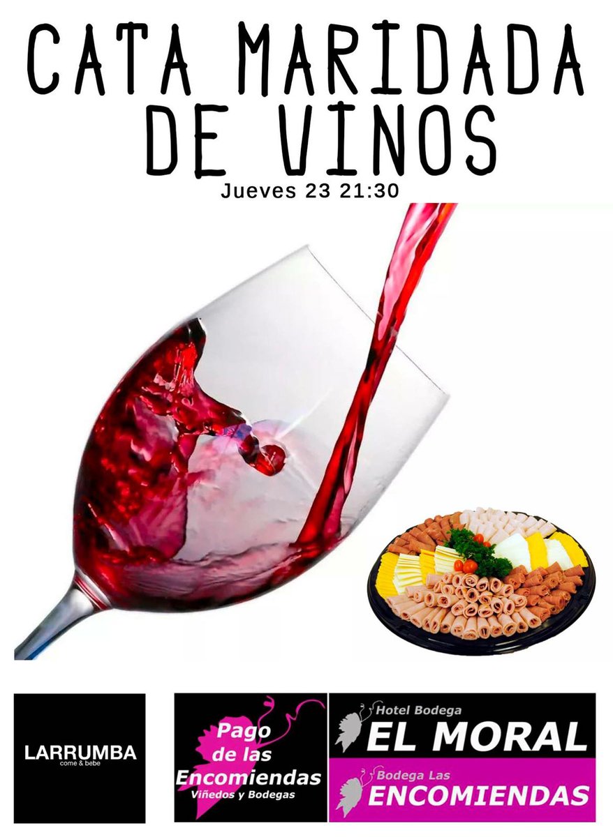 Mañana estaremos en @LarrumbaBar para una cata maridada con nuestros vinos 😋🍷