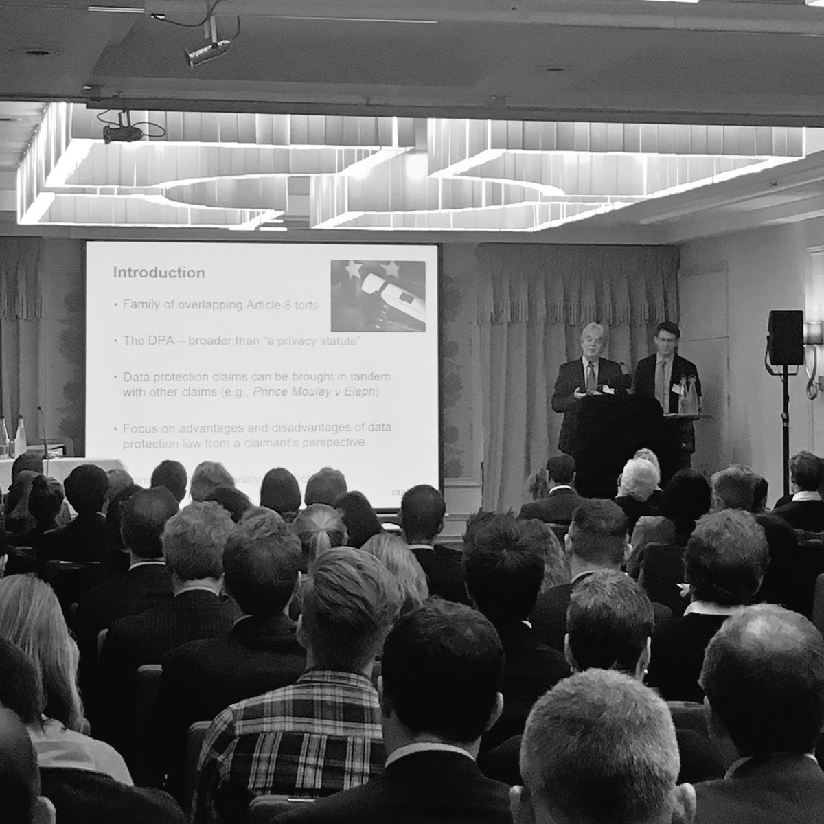 White_Paper_Co's tweet photo. The double act of Hugh Tomlinson QC & Aidan Wills of @matrixchambers take on the topic of #DataProtection! #wpdefamation #DPA #privacy https://t.co/8UJ7Fvbq8G